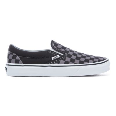 Vans Checkerboard Classic Slip-On - Kadın Slip-On Ayakkabı (Siyah)